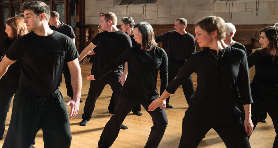 A small live online Qigong class in session