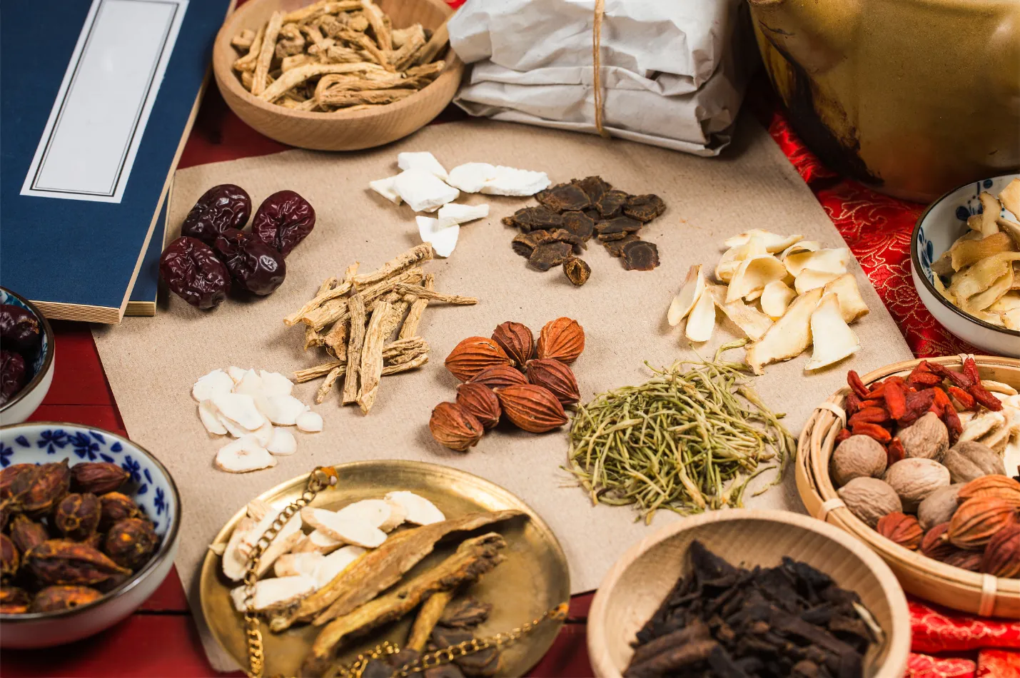 Traditional Chinese medicinal herbs — natural plant remedies for energetic balance